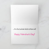 Whimsical Pink Flamingo Happy Valentine's Day Card Feestdagen Kaart (Binnen)
