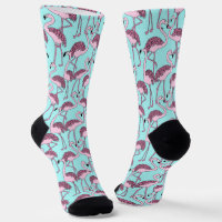 Whimsical Pink Flamingo patroon Socks