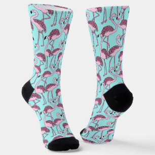 Whimsical Pink Flamingo patroon Socks Sokken