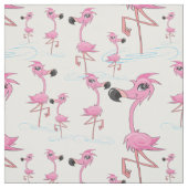 Whimsical Pink Flamingo patroon Stof (Swatch)