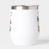 Whimsical Pink Flamingo Wine Tumbler (Links)