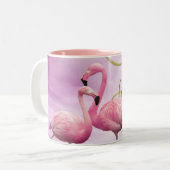 Whimsical Pink Flamingos Mok (Voorkant links)