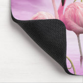 Whimsical Pink Flamingos Mousepad Muismat (Hoek)