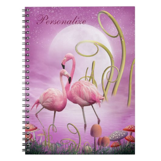 Whimsical Pink Flamingos Persoonlijke laptop Notitieboek (Voorkant)