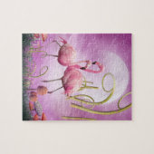 Whimsical Pink Flamingos Puzzle Legpuzzel (Horizontaal)
