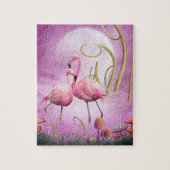 Whimsical Pink Flamingos Puzzle Legpuzzel (Verticaal)