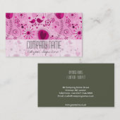 Whimsical Pink Floral Elegant Event Planner Visitekaartje (Voorkant / Achterkant)