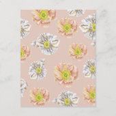 Whimsical Pink Floral Wedding Details en QR-code Informatiekaartje (Achterkant)