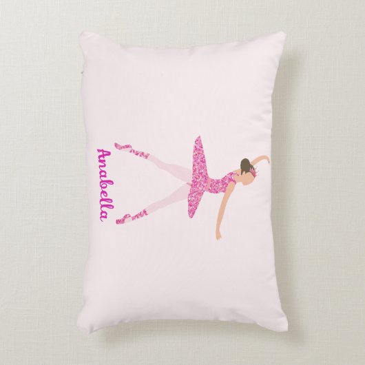 Whimsical Pink Glitter Ballerina Look Accent Kussen (Voorkant(Verticaal))