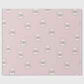 Whimsical Pink Hand-Drawn Merry Christmas Cadeaupapier (Vlak)