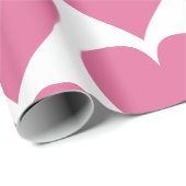 Whimsical Pink Heart Wrapping Paper Cadeaupapier (Rol Hoek)