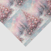 Whimsical Pink kerstboom betegeld decoupage Tissuepapier (Detail)