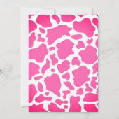 Whimsical Pink Koe Boerderij Theme Baby shower Kaart (Achterkant)