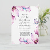 Whimsical Pink Magnolias Drive by Shower Kaart (Staand voorkant)