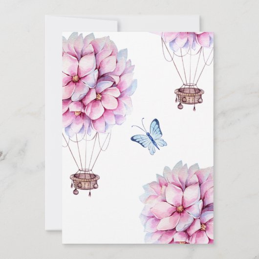 Whimsical Pink Magnolias Drive by Shower Kaart (Achterkant)