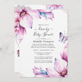 Whimsical Pink Magnolias Drive by Shower Kaart