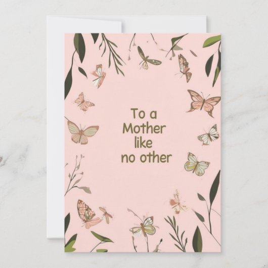 Whimsical Pink Moederdag Kaart (Voorkant)