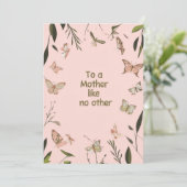 Whimsical Pink Moederdag Kaart (Staand voorkant)