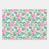 Whimsical Pink Pastel Christmas Holiday Festive Inpakpapier Vel (Voorkant 3)