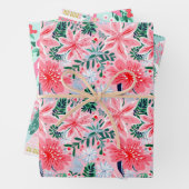 Whimsical Pink Pastel Christmas Holiday Festive Inpakpapier Vel (In situ)