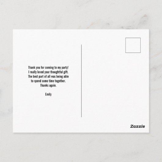 Whimsical Pink Pig Party Bedankt Briefkaart (Achterkant)