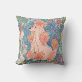 Whimsical Pink Poodle & Ocean Shells Cushion  Kussen
