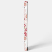 Whimsical Pink Rabbit and Floral Meadow Samsung Galaxy Hoesje (Linkerkant)