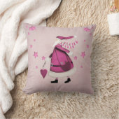 Whimsical Pink Retro  Santa Claus Kussen (Deken)