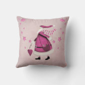 Whimsical Pink Retro  Santa Claus Kussen (Achterkant)