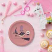 Whimsical pink roze witje bord (Feest)