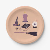 Whimsical pink roze witje bord (Voorkant)