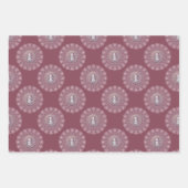 Whimsical Pink Snowman Classic Polka Dot Mandala Inpakpapier Vel (Voorkant)