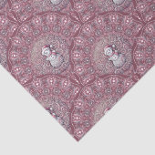Whimsical Pink Snowman Mandala Art Deco Scallop Tissuepapier (Detail)
