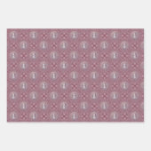 Whimsical Pink Snowman Mandala Geo Diamond Tegel Inpakpapier Vel (Voorkant 3)