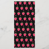 Whimsical Pink Strawberry Wedding Menu (Achterkant)