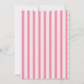Whimsical Pink Stripes Verjaardag Uitnodiging (Achterkant)