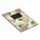 Whimsical Pink Sweet Birds Floral Garden Potpourri Notitieboek (Rechterzijde)