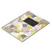 Whimsical Pink Sweet Birds Floral Garden Potpourri Notitieboek (Linkerzijde)