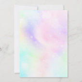 Whimsical Pink/Violet Princess Baby Girl Shower Kaart (Achterkant)