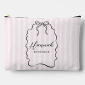 Whimsical Pinstripe Bow Wedding Etui (Voorkant)