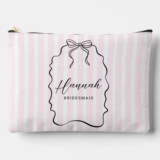 Whimsical Pinstripe Bow Wedding Etui (Voorkant)