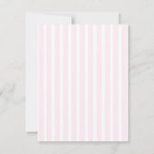 Whimsical Pinstripe Bow Wedding RSVP Kaartje (Achterkant)