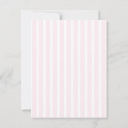 Whimsical Pinstripe Bow Wedding RSVP Kaartje (Achterkant)