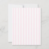 Whimsical Pinstripe Bow Wedding Save the Date (Achterkant)