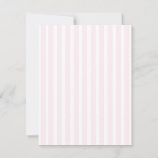 Whimsical Pinstripe Bow Wedding Save the Date (Achterkant)