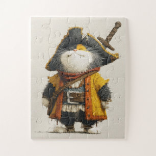 Whimsical Pirate Cat Jigsaw Puzzel