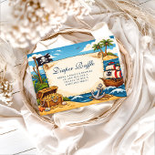 Whimsical Pirate Ship Adventure Diapper Raffle Informatiekaartje