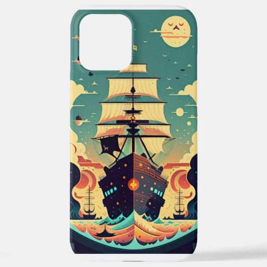 Whimsical Pirate Ship iPhone Hoesje (Achterkant)