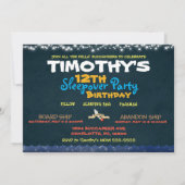 Whimsical Pirate Sleep over Verjaardagsfeestje Uit Kaart (Achterkant)