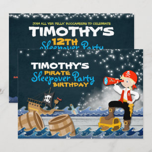 Whimsical Pirate Sleep over Verjaardagsfeestje Uit Kaart